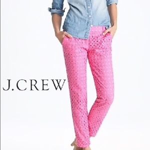 J Crew Cafe Capri Eyelet Cropped Pants 14